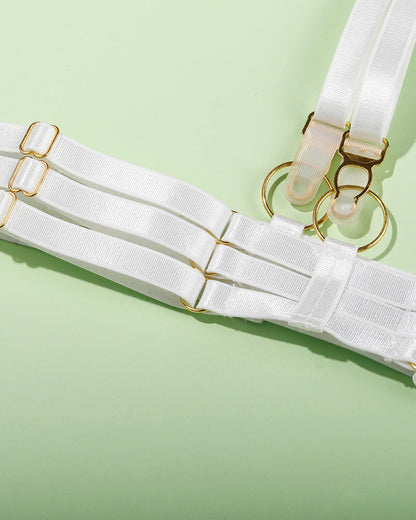 Embroidered Lace Heart Shape Lingerie Set