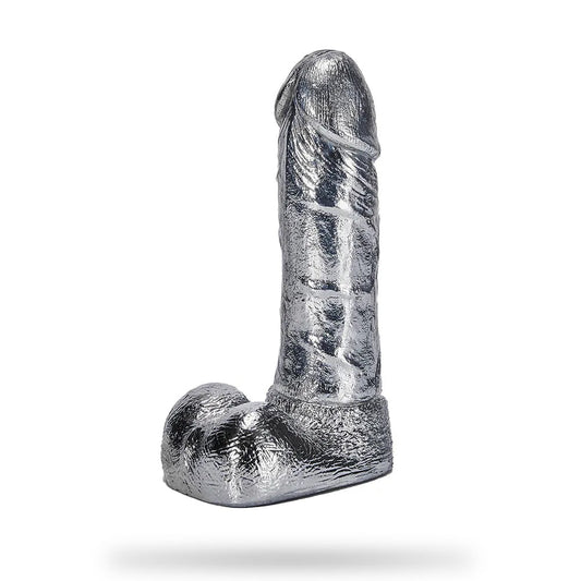 Silver Dildo 6.8 Inch G spot Monster Metal Dildo Sex Toy for Women