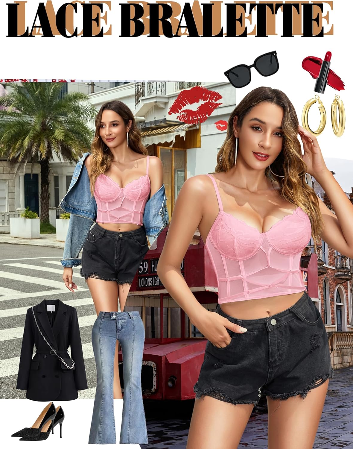 Women's Gorgeous 2-Piece Lingerie Set Sexy Lace Bra Panty Lace