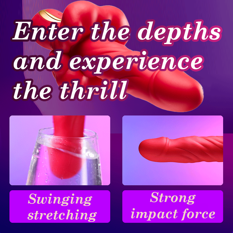 Quusvik 360° Rotating Bead Telescopic Masturbation Vibrator