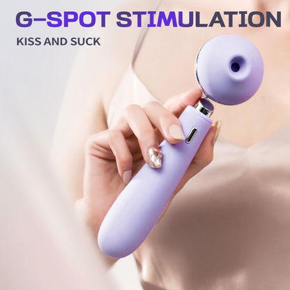 Sucking & Massage Stick Vibrator – G-Spot Stimulator with Silent Motor & 60-Min Battery Life