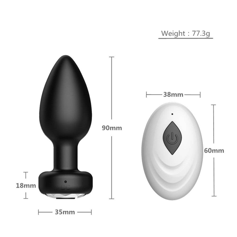 Quusvik - Remote/app controlled vibrating silicone anal plug