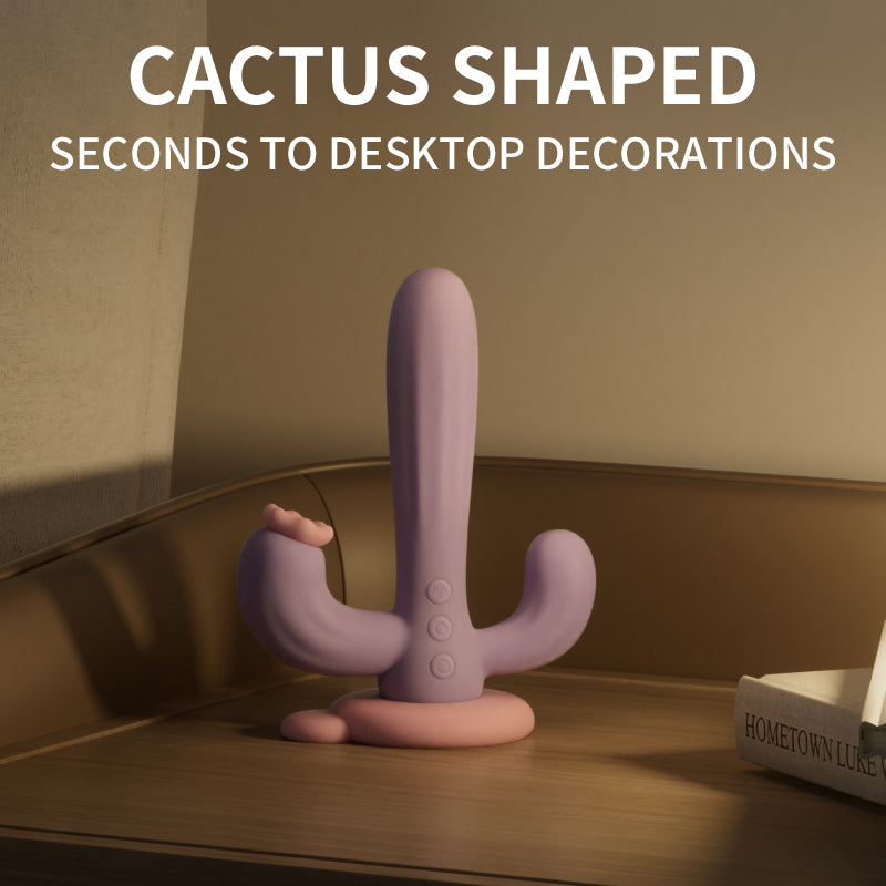 Cactus Pleasure Oasis: Suction + Vibrating Massage Wand - Quusvik