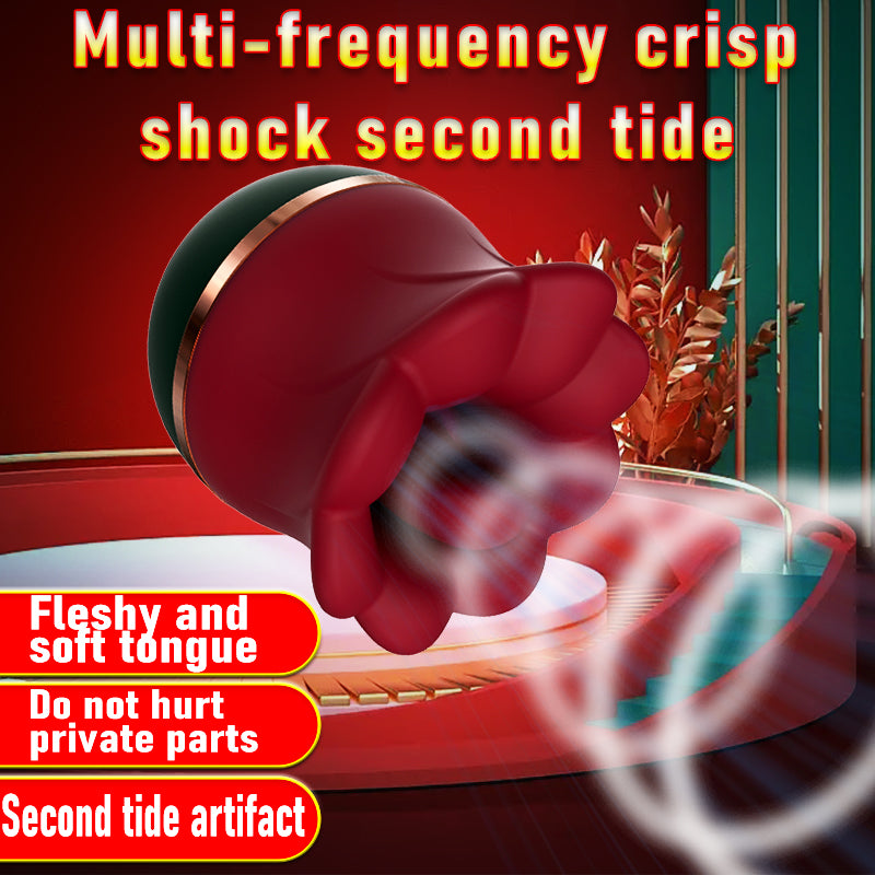 Quusvik red clitoris vibrator for oral sex simulation with sucking, licking, and swinging features2