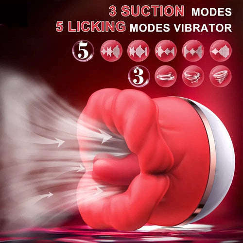 Rose Big-Mouth Vibrator Set