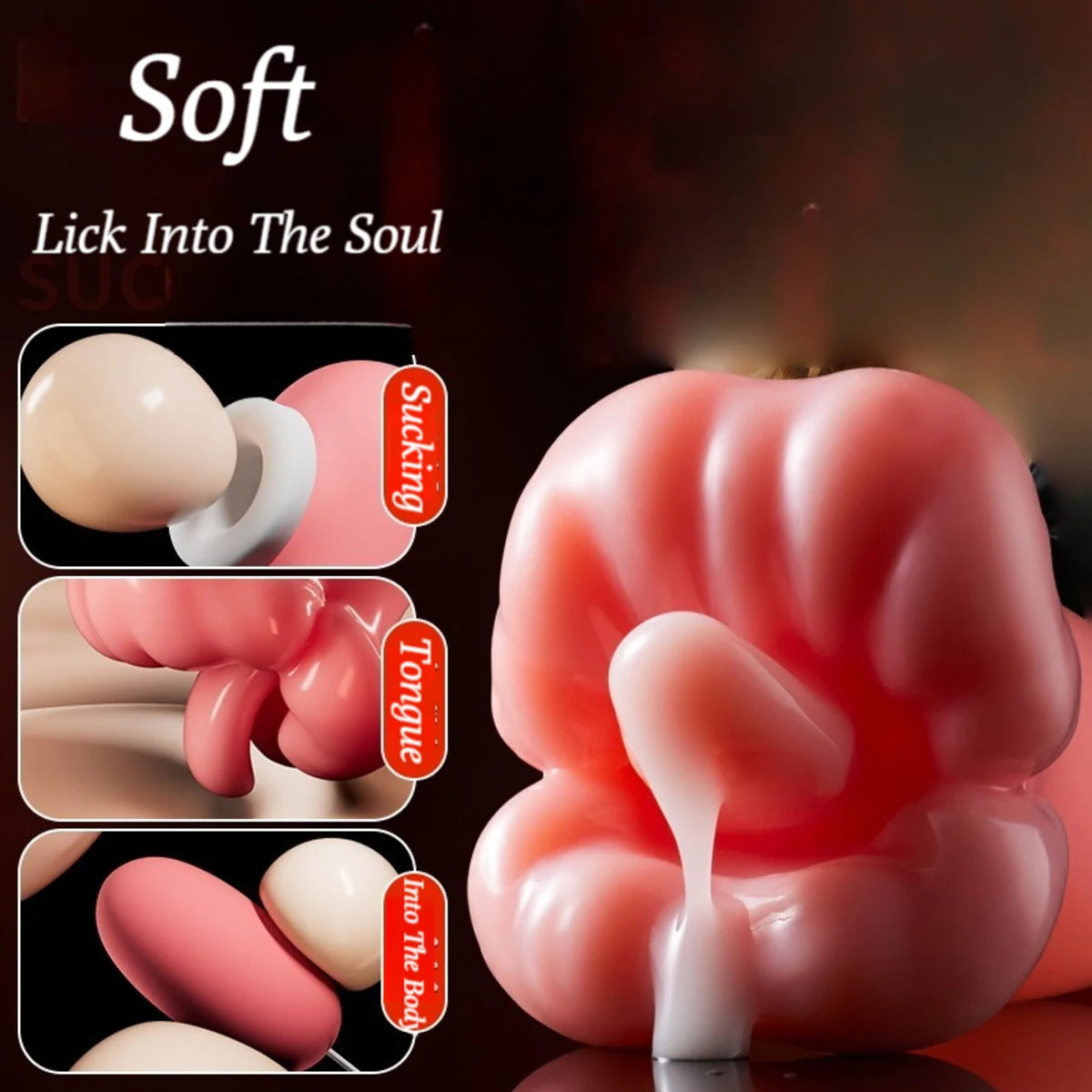 Quusvik - 2 In 1 Tongue Licking Sucking Vibrators For Women