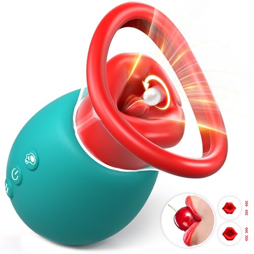 Quusvik 4 IN 1 Rose Sex Toy Adult Toys Licking Vibrater with 10 Mouth Kissing Vibrations