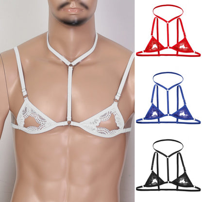 Sexy Lace Three-point Bra Sexy Underwear For Men