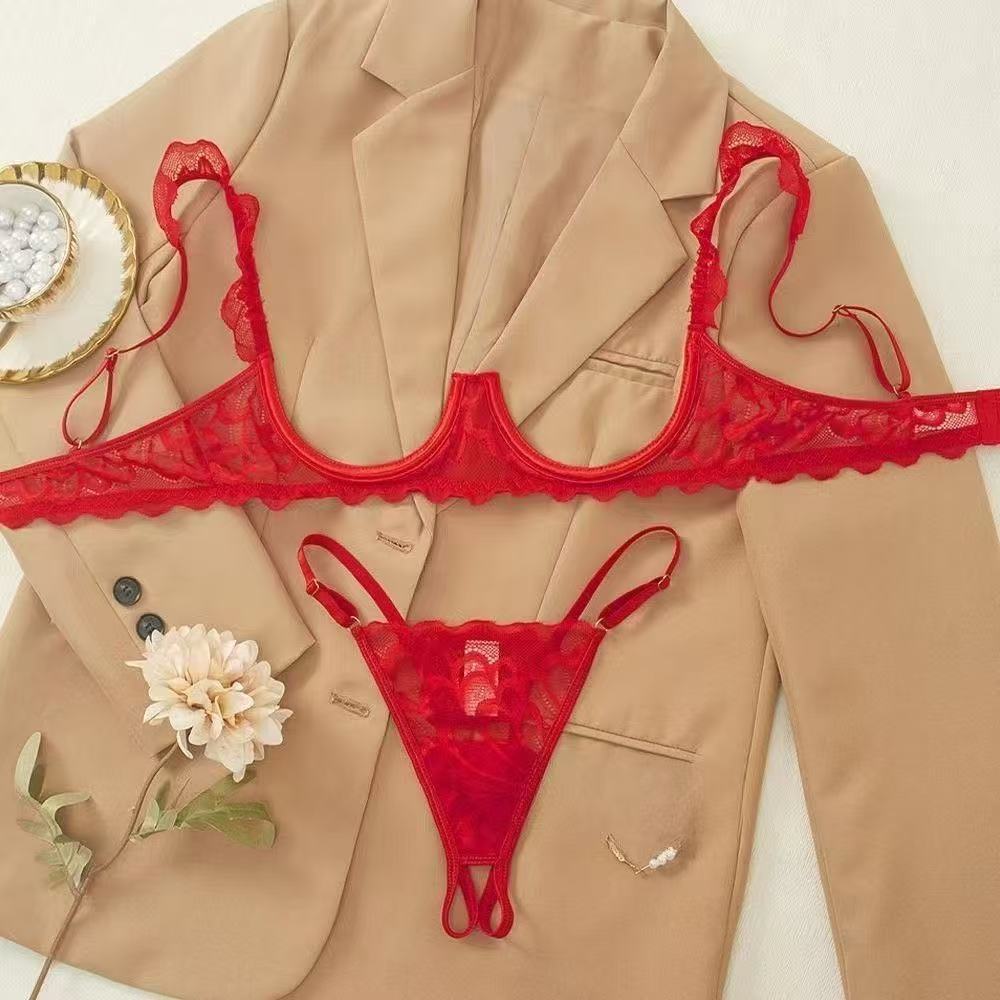 See-through Lace Sexy Bra Set