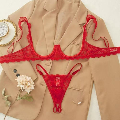 See-through Lace Sexy Bra Set