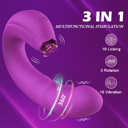 3-in-1 Clitoris, Breast & G-Spot Stimulator – Powerful Wireless Vibrator for Women