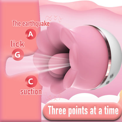 Quusvik pink clitoris vibrator with sucking, licking, and swinging features for oral sex simulation6