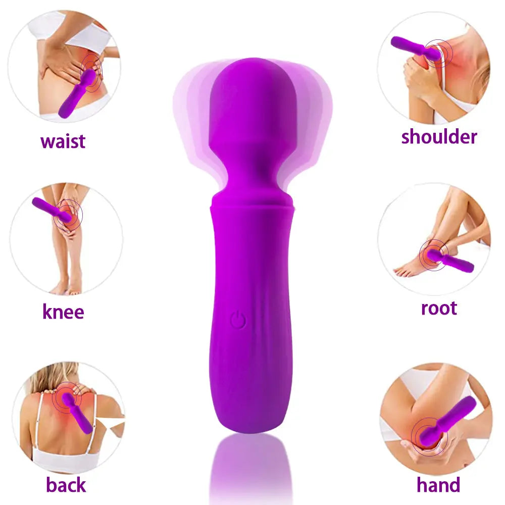 Quusvik rechargeable mini AV vibration massage stick for female masturbation with silicone all-inclusive glue and non-shaking hand design11