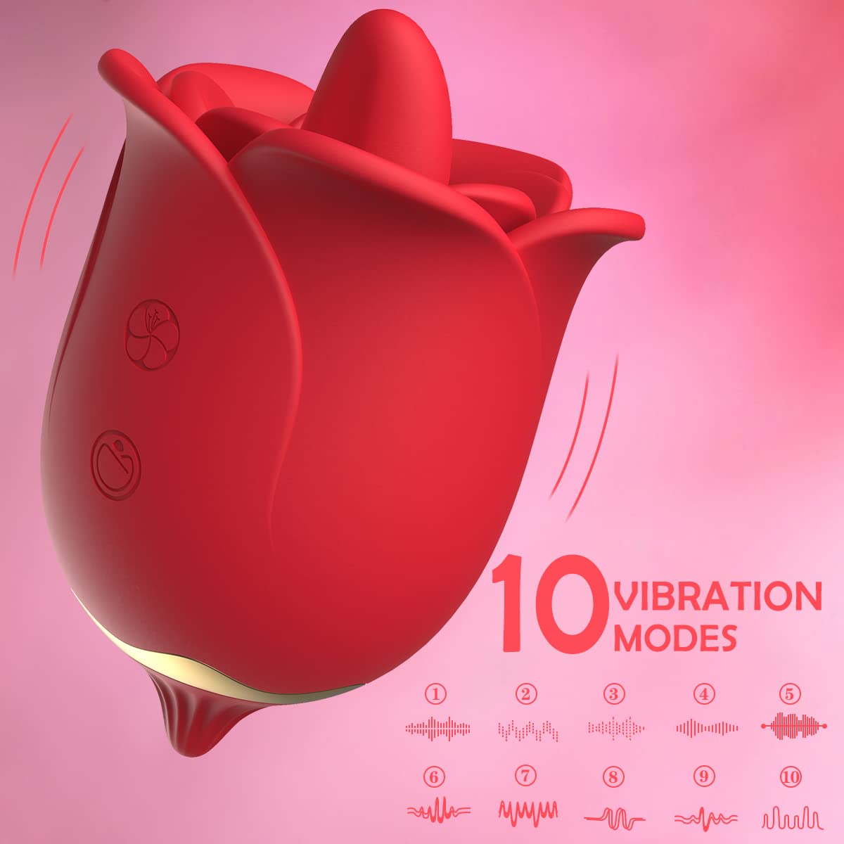 Quusvik -Rose Toys Nipples Clitorals Stimulator With Tongue For Women