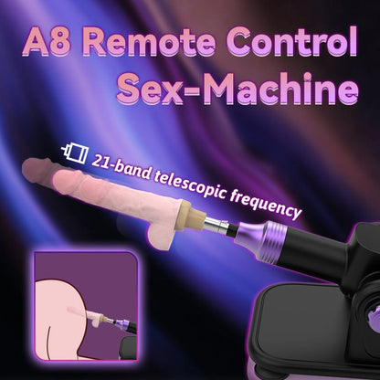 QUUSVIK A8 Thrusting Dildo Machine – 21 Modes, Remote Control, Adjustable Angle, Heavy-Duty Sex Machine for Women & Couples