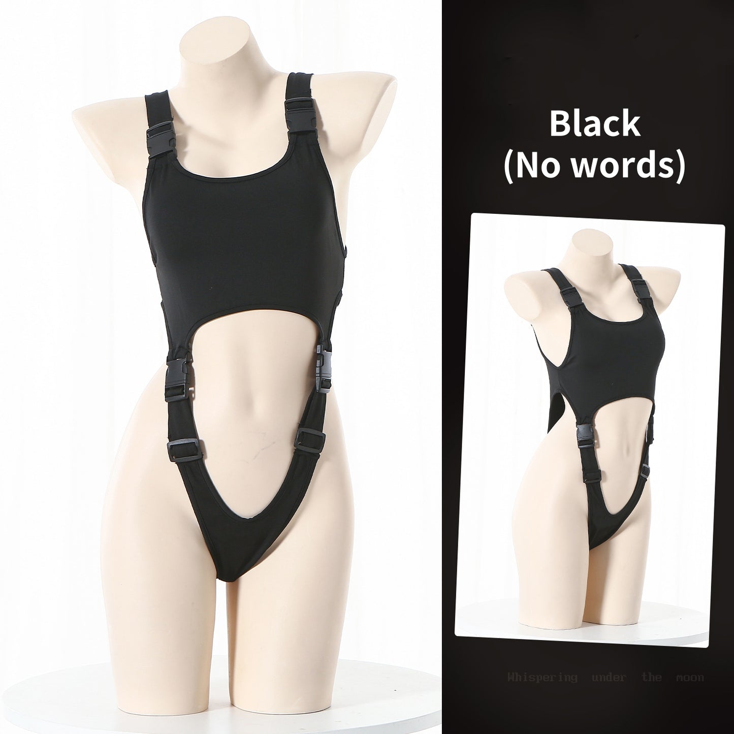 "Baby" Printed One-piece Strap Buckle Sexy Lingerie