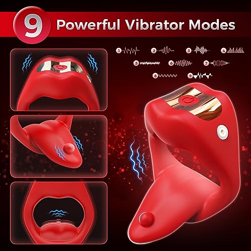 Quusvik - Penis Ring Tongue Design with 9 Vibration Modes