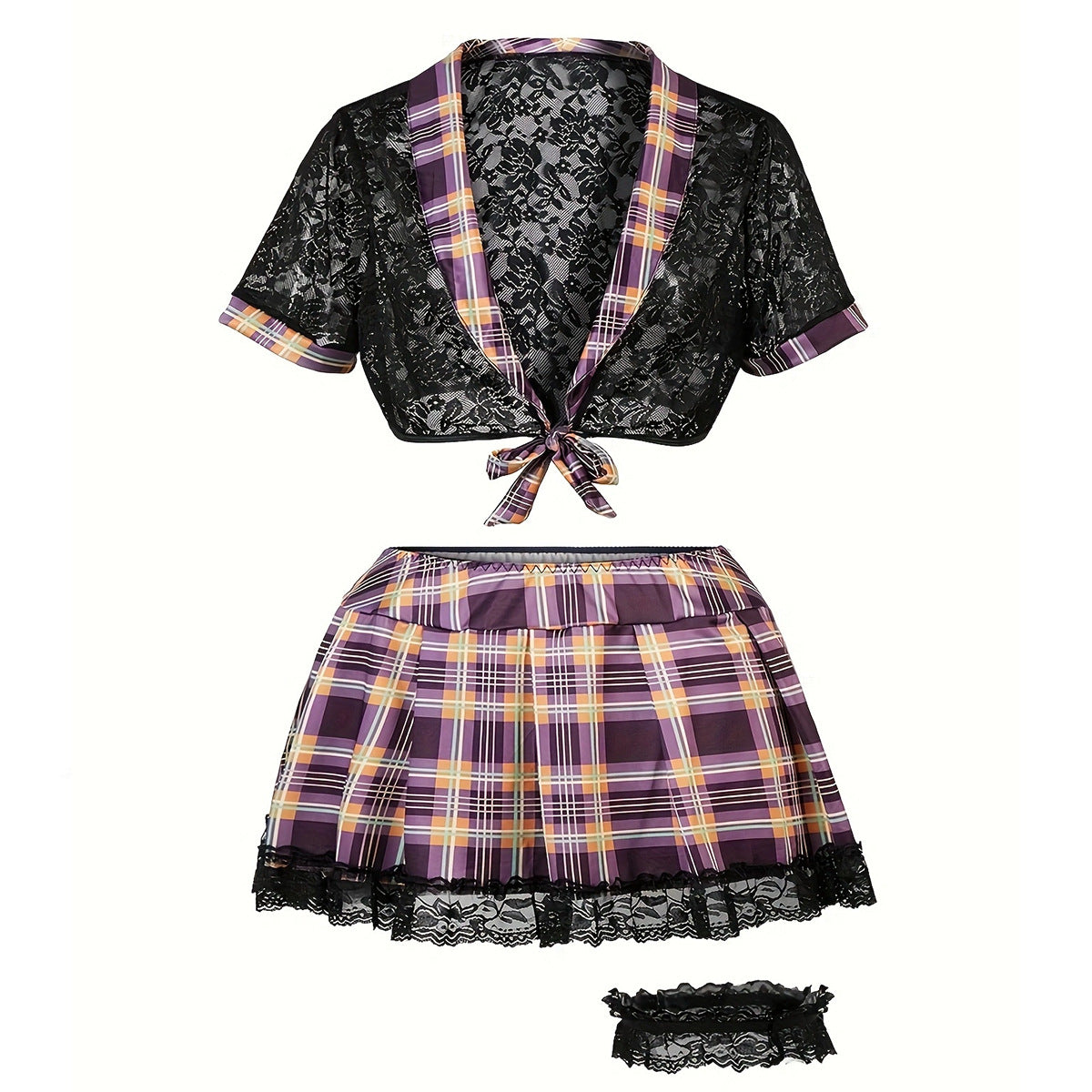 Plus Size Role-playing Temptation Sexy Lingerie Set Student Uniform Style