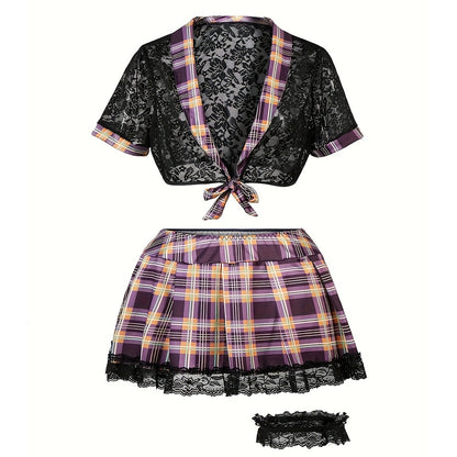 Plus Size Role-playing Temptation Sexy Lingerie Set Student Uniform Style