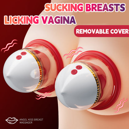 Angel Kiss - Mouth Biting Vacuum Suction Breast Massager | 9 Vibration Modes