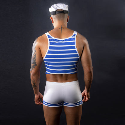 Men's Role Play Navy Uniform Sexy Underwear Set