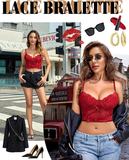 Women's Gorgeous 2-Piece Lingerie Set Sexy Lace Bra Panty Lace