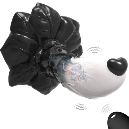 Rose Silicone Dildo – Cute Alien Anal Plug with Textured Design & Suction Cup