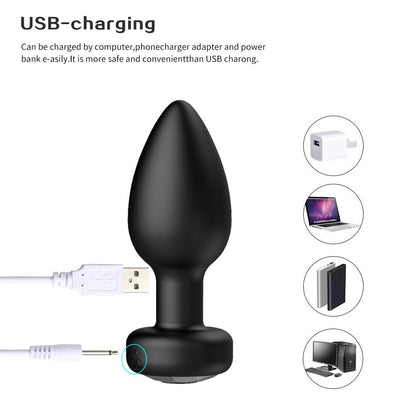 Quusvik - Remote/app controlled vibrating silicone anal plug