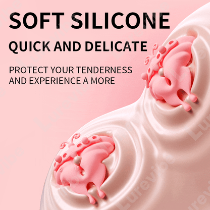 Quusvik Butterfly Wearable Nipple Clamp Vibrator – 12 Vibrations, Remote Control, IPX6 Waterproof, Adjustable Fit