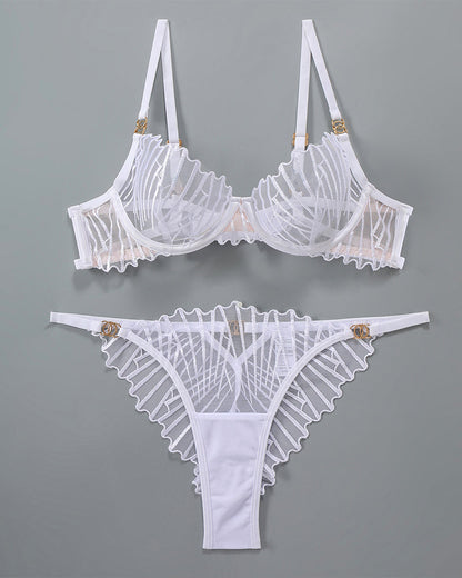 Thin Embroidered Bra and Panty 2 Sets