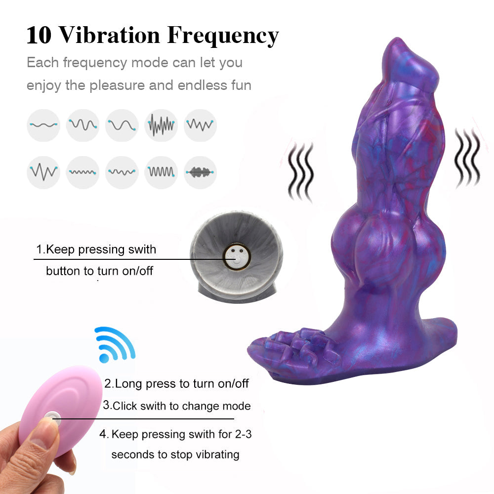 Remote Control Vibrating Dildo Clit Stimulate Anal Plug