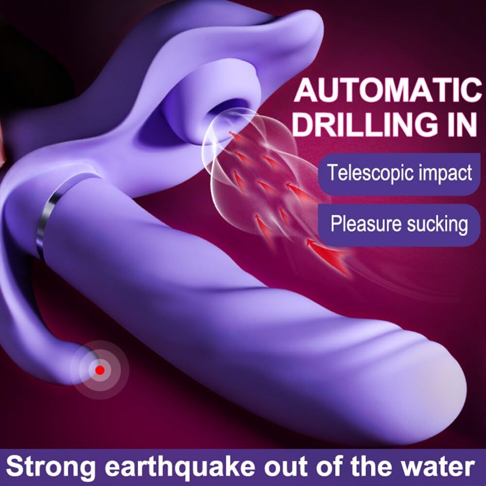 Quusvik Telescopic Vibrator Clitoris Stimulator Vagina G-Spot Massager Silicone Dildo Masturbator