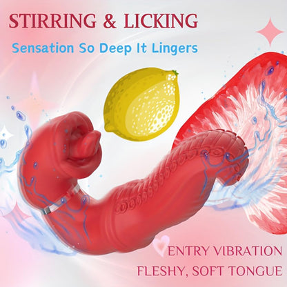 Octopus Tongue Licking Vibrator – 9-Mode Clitoral & G-Spot Stimulator with Swing Motion & USB Rechargeable