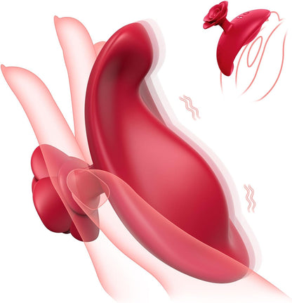 Quusvik Rose Mini Bullet Vibrator – 9 Vibration Modes, Clitoral & Nipple Stimulator, Waterproof & Quiet