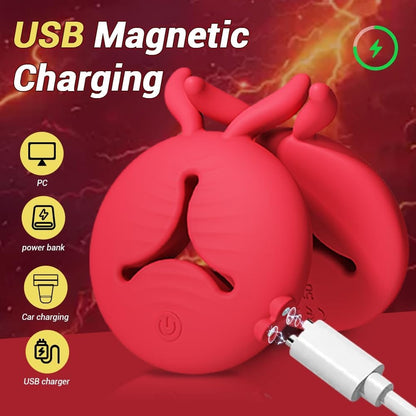 Quusvik Rabbit Vibrating Nipple Clamps - Smart App & Remote Control BDSM Toy