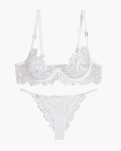 Embroidered Lace Bra and Panty 2 Sets
