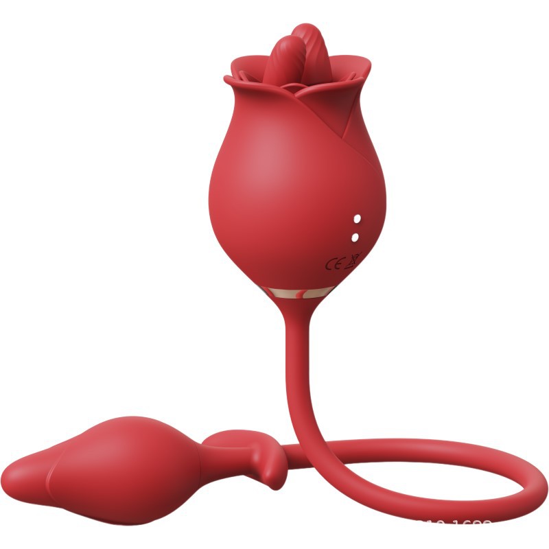 Quusvik - Romeo Double-pistil Tongue-licking Rose Toy With Vibrating Anal Plug