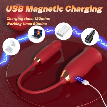 Quusvik - Rose Muncher Rose Kiss Tongue Vibrator With Thrusting Dildo Vibrator