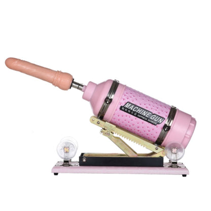 Quusvik Automatic Thrusting Pleasure Machine with Suction Cup and Dildo Attachments