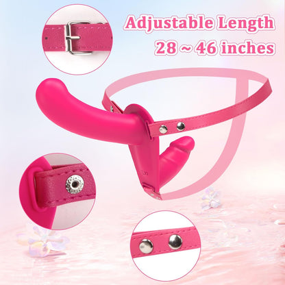 6.3'' Lesbian Strap-on Dildo Vibrator Double-ended Dildo with Remote Control
