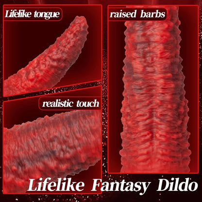 Quusvik - 9.5-Inch Monster Tongue Thrusting Dildo Vibrator | Remote-Controlled Pleasure