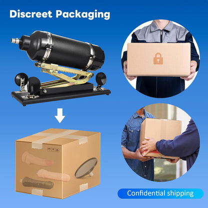 Quusvik Automatic Thrusting Pleasure Machine with Suction Cup and Dildo Attachments