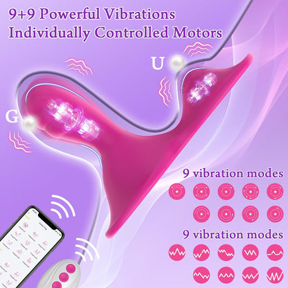 Butterfly Ride-On G-Spot Vibrator – Dual Motor, APP & Remote Controlled Cushion Toy, 9+9 Vibration Modes, Waterproof