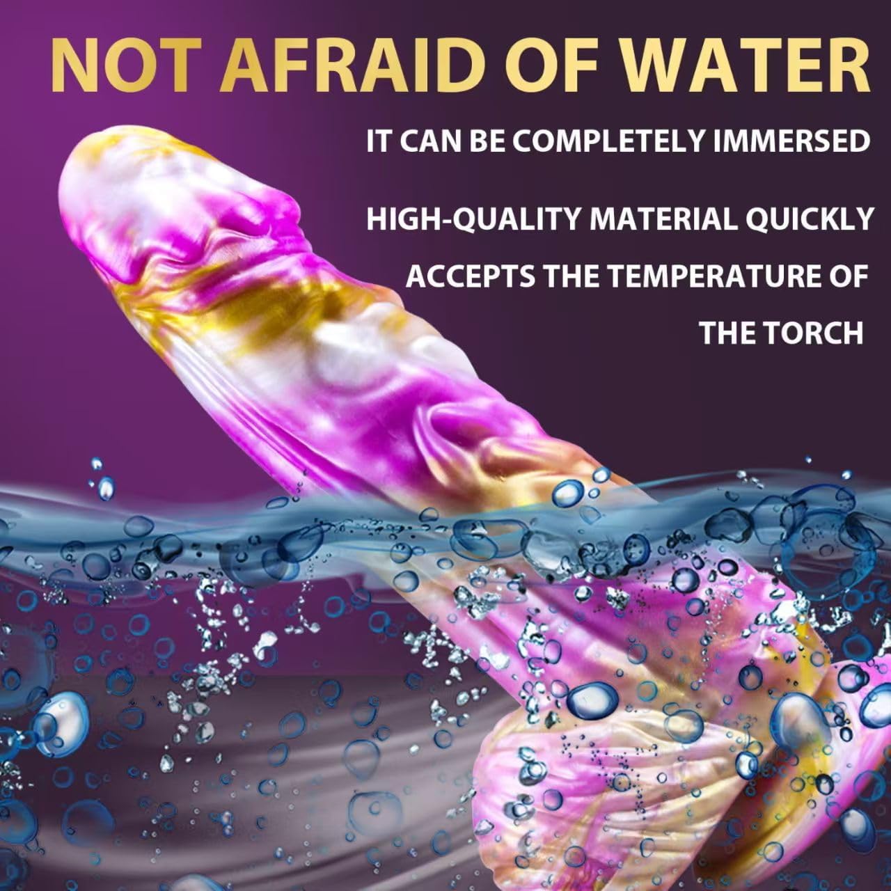 Quusvik 9" Monster Fantasy Dildo – 10 Thrusting & 10 Vibration Modes, Heating, Suction Cup, Remote Control, Harness-Compatible