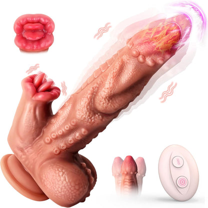 Quusvik Snake Warrior - 9.5" Multi-Function Thrusting & Rotating Vibrator with Remote
