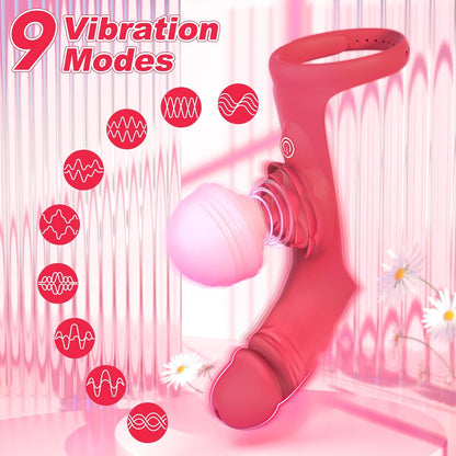 2-in-1 Rose Finger Vibrator – 9-Mode G-Spot & Clitoral Stimulator, Waterproof & Rechargeable