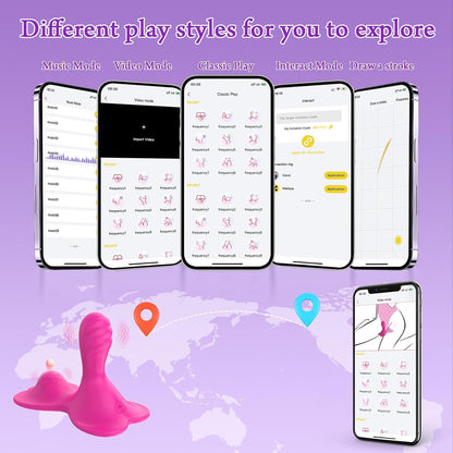 Butterfly Ride-On G-Spot Vibrator – Dual Motor, APP & Remote Controlled Cushion Toy, 9+9 Vibration Modes, Waterproof
