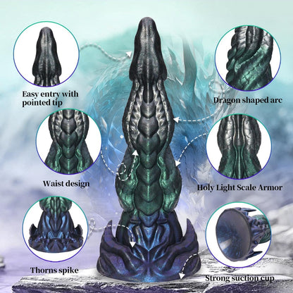 Quusvik 8.46" Dragon Knot Monster Dildo – Huge Anal Dildo with Suction Cup