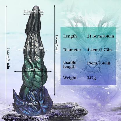 Quusvik 8.46" Dragon Knot Monster Dildo – Huge Anal Dildo with Suction Cup