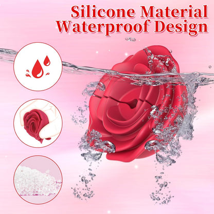 Rose Nipple Vibrator Clamps – 10-Mode Remote-Controlled Wearable Sex Toy, Waterproof & Rechargeable
